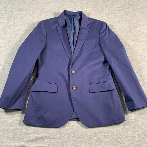 J.Crew Ludlow Blazer Mens 42R Navy Blue Sport Coat Cotton Stretch 2 Button Lined
